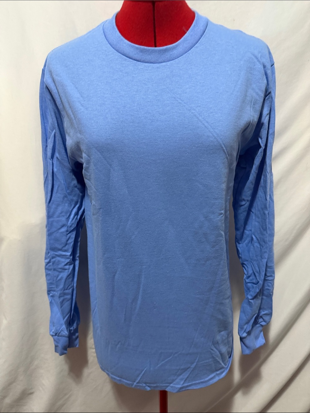 Gildan Light Blue Long Sleeve Crewneck Shirt